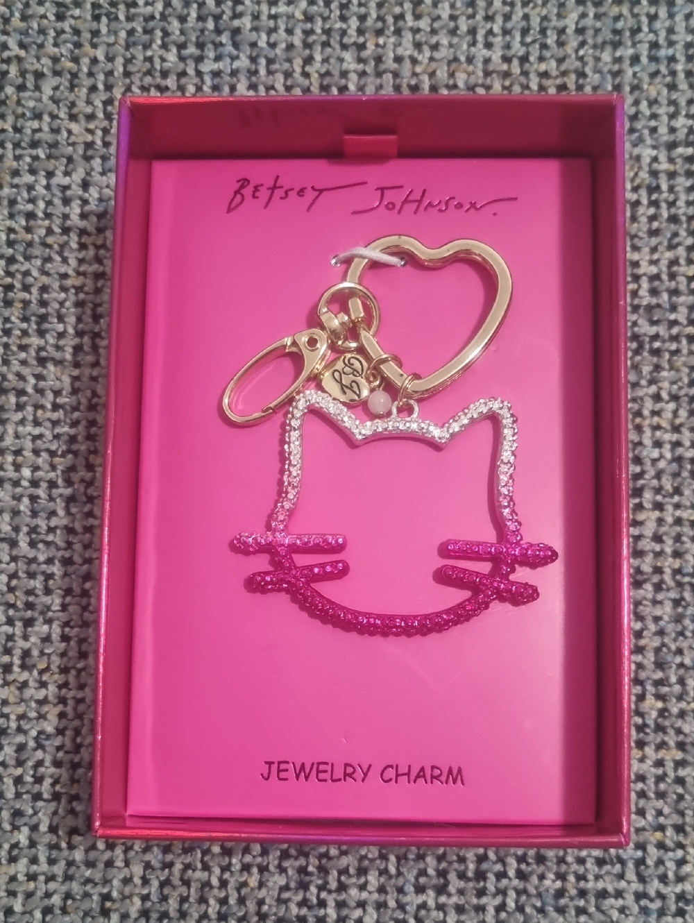 Betsey Johnson Cat Bag Charm